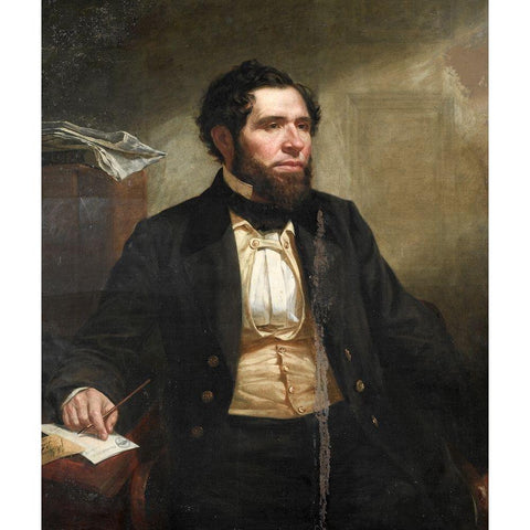 Frederic W Lincoln Jr White Modern Wood Framed Art Print by Young, James Harvey