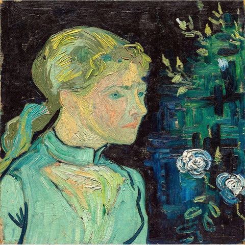 Adeline Ravoux Gold Ornate Wood Framed Art Print with Double Matting by Gogh, Vincent van
