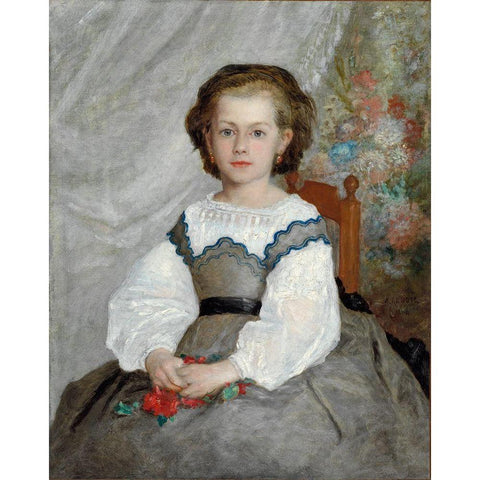 Romaine Lacaux White Modern Wood Framed Art Print by Renoir, Pierre-Auguste