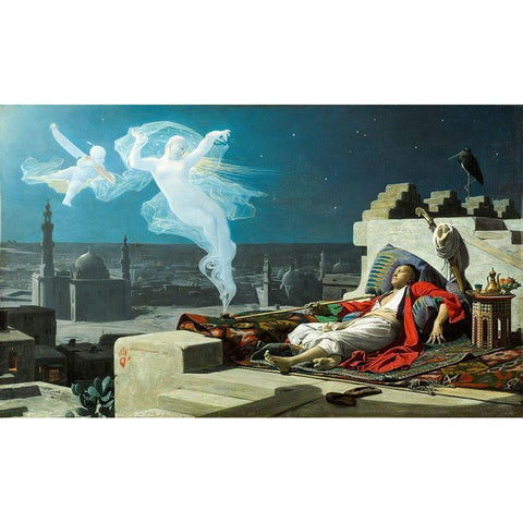 A Eunuchs Dream Gold Ornate Wood Framed Art Print with Double Matting by du Nouy, Jean Lecomte