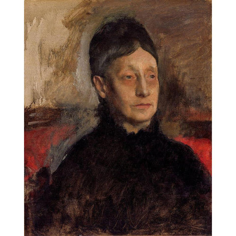 Stefanina Primicile Carafa, Marchioness of Cicerale and Duchess of Montejasi Black Modern Wood Framed Art Print with Double Matting by Degas, Edgar