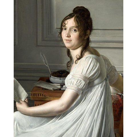 Sophie Crouzet White Modern Wood Framed Art Print by Hersent, Louis