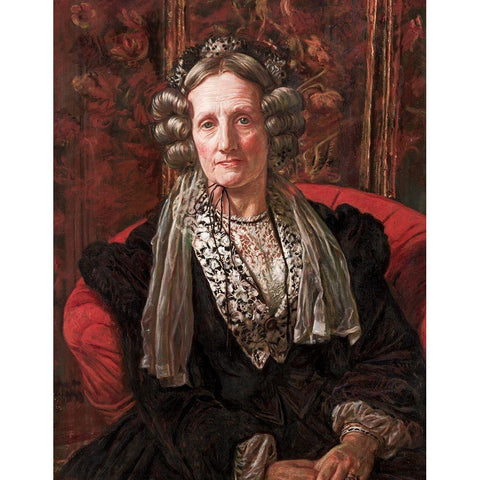 Mrs. George Waugh White Modern Wood Framed Art Print by Hunt, William Holman