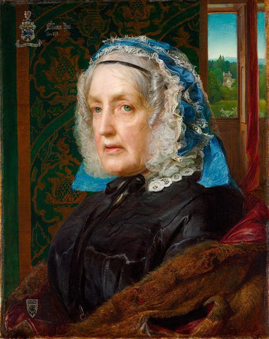 Portrait of Susanna Rose White Modern Wood Framed Art Print with Double Matting by Sandys, Frederick