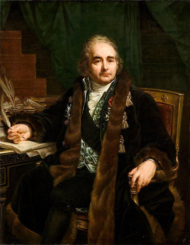 Portrait of Count Jean-Antoine Chaptal White Modern Wood Framed Art Print with Double Matting by Gros, Antoine-Jean