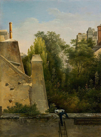 The Curious One White Modern Wood Framed Art Print with Double Matting by Mongin, Antoine Pierre