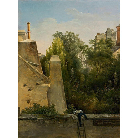 The Curious One Black Modern Wood Framed Art Print by Mongin, Antoine Pierre