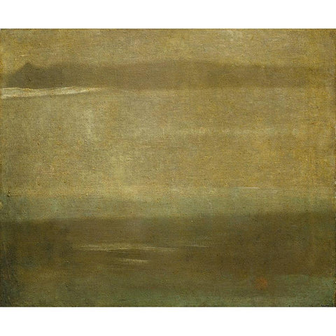 Gray and Silver, A Nocturne White Modern Wood Framed Art Print by Greaves, Walter