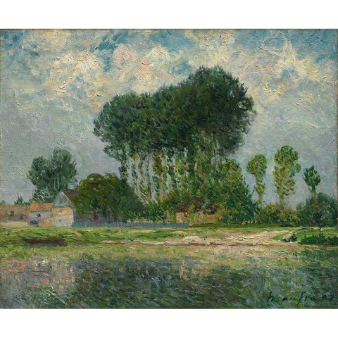 The River White Modern Wood Framed Art Print by Maufra, Maxime