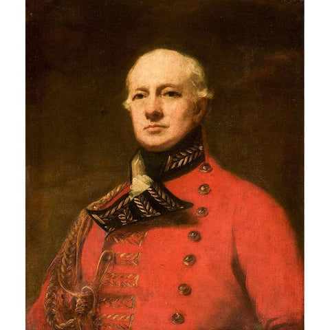 Lieutenant General Duncan Campbell Gold Ornate Wood Framed Art Print with Double Matting by Raeburn, Henry