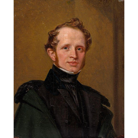 Henry Francis Playter Black Modern Wood Framed Art Print by Wonder, Pieter Christoffel
