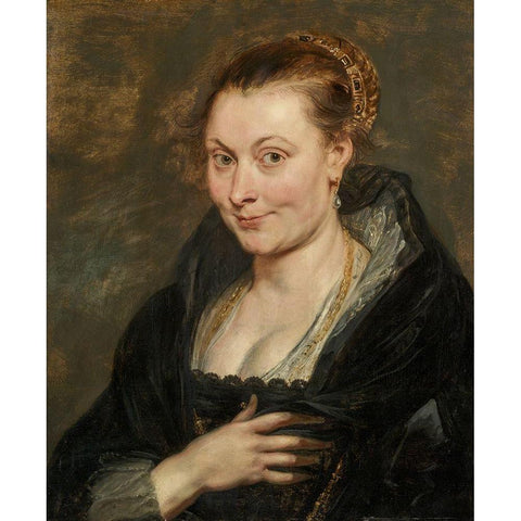 Portrait of Isabella Brant White Modern Wood Framed Art Print by Rubens, Peter Paul