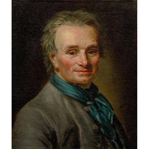 Portrait of Jean-Baptiste Lemoyne the Younger Black Modern Wood Framed Art Print by Vigee-LeBrun, Elisabeth Louise