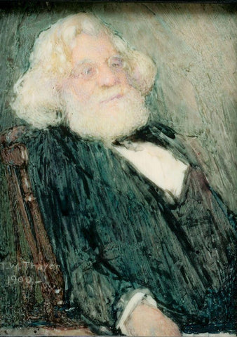 Parke Godwin 1900 White Modern Wood Framed Art Print with Double Matting by Thayer, Theodora W.