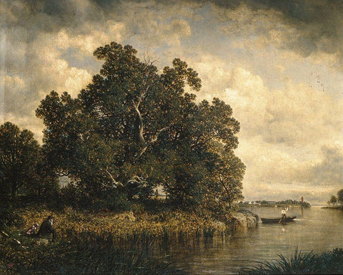 Bayside, New Rochelle, New York 1886 Black Ornate Wood Framed Art Print with Double Matting by Johnson, David