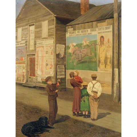 Coming Events Cast Their Shadows Before 1871 White Modern Wood Framed Art Print by Ward, Charles Caleb