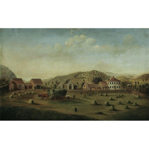 Leete Farm, West Claremont, New Hampshire Black Modern Wood Framed Art Print by Alexander, Francis