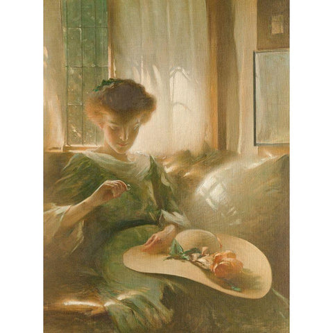 The Ring Black Modern Wood Framed Art Print by Alexander, John White