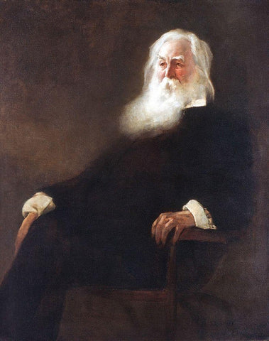 Walt Whitman White Modern Wood Framed Art Print with Double Matting by Alexander, John White
