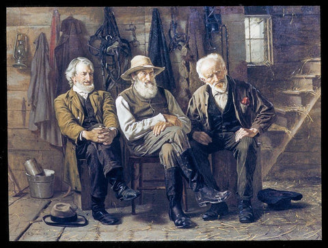 To Decide the Question Black Ornate Wood Framed Art Print with Double Matting by Brown, John George