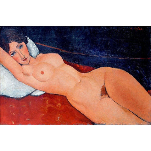 Staatsgalerie - Stuttgart White Modern Wood Framed Art Print by Modigliani, Amedeo