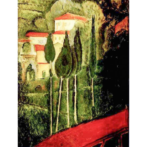 Number 15 Gold Ornate Wood Framed Art Print with Double Matting by Modigliani, Amedeo