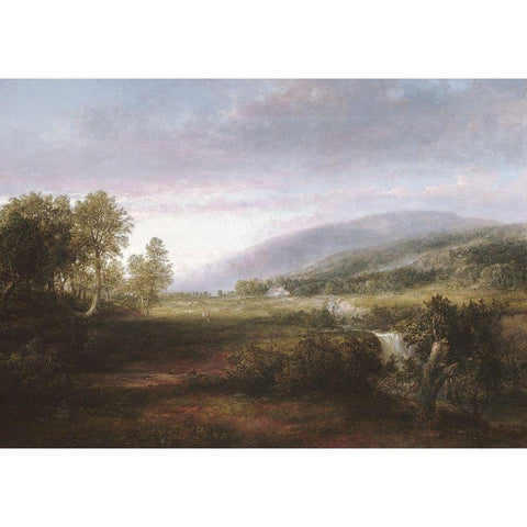 Spring Landscape Black Modern Wood Framed Art Print by Doughty, ThomasÂ 