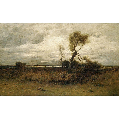 Near the Coast Gold Ornate Wood Framed Art Print with Double Matting by Gifford, Robert SwainÂ 