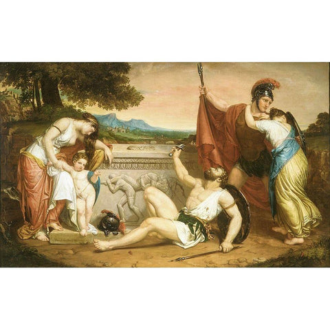 The Wages of War White Modern Wood Framed Art Print by Gray, Henry Peters