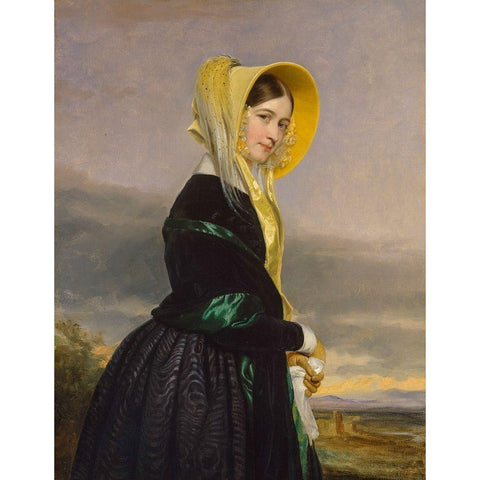 Euphemia White Van Rensselaer Black Modern Wood Framed Art Print by Healy, George P. A.