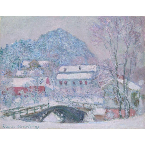 Sandvika, Norway Black Modern Wood Framed Art Print with Double Matting by Monet, Claude