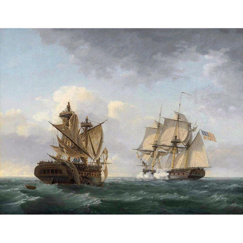 Engagement between the United States and the Macedonian Black Modern Wood Framed Art Print with Double Matting by Birch, Thomas