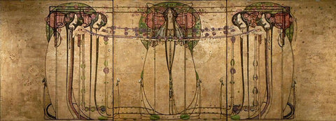 The May Queen White Modern Wood Framed Art Print with Double Matting by Mackintosh, Charles Rennie