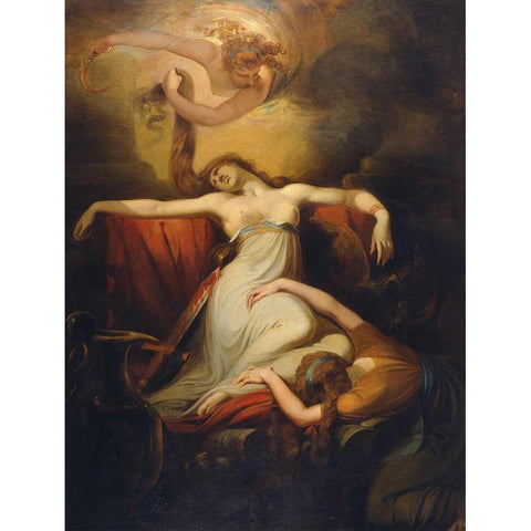 Dido Gold Ornate Wood Framed Art Print with Double Matting by Fuseli, Henry