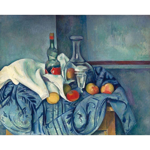 The Peppermint Bottle Black Modern Wood Framed Art Print with Double Matting by Cezanne, Paul