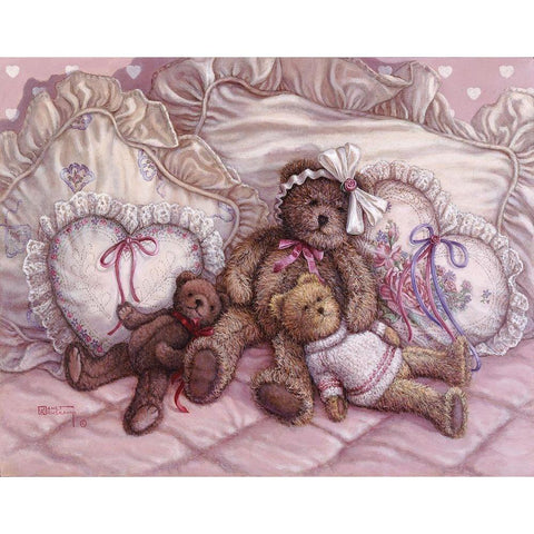 Nap Time Gold Ornate Wood Framed Art Print with Double Matting by Kruskamp, Janet