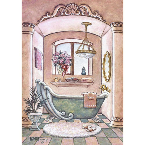 Neoclassic Tub II White Modern Wood Framed Art Print by Kruskamp, Janet