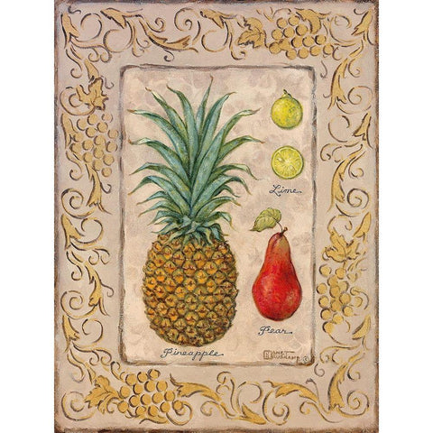 Tropical Fruit II Black Modern Wood Framed Art Print with Double Matting by Kruskamp, Janet