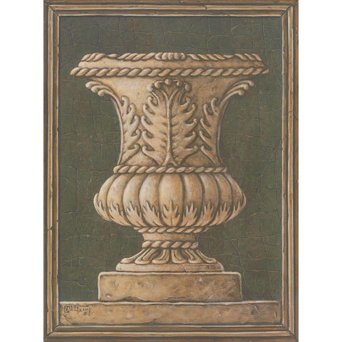 Neo Classical Urn Gold Ornate Wood Framed Art Print with Double Matting by Kruskamp, Janet