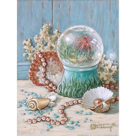 Sea Shell Collection III Black Modern Wood Framed Art Print with Double Matting by Kruskamp, Janet