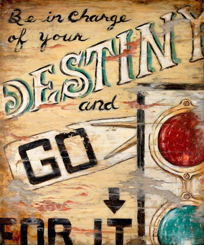 Destiny White Modern Wood Framed Art Print with Double Matting by Kruskamp, Janet