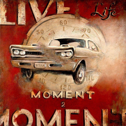 Live Life White Modern Wood Framed Art Print by Kruskamp, Janet