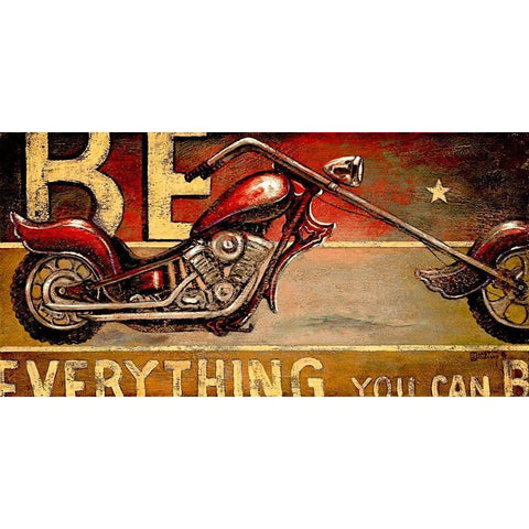 Be Everything Black Modern Wood Framed Art Print with Double Matting by Kruskamp, Janet