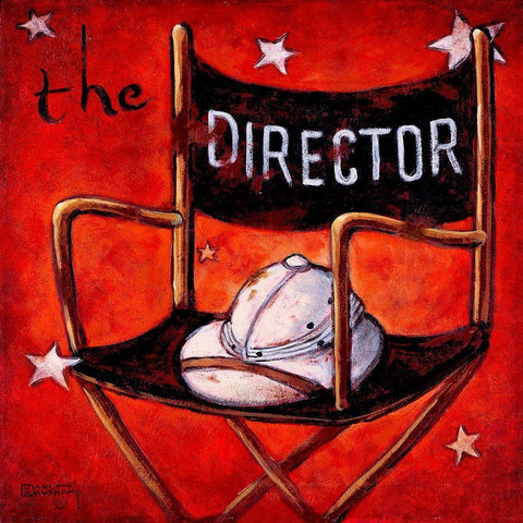 The Director White Modern Wood Framed Art Print by Kruskamp, Janet