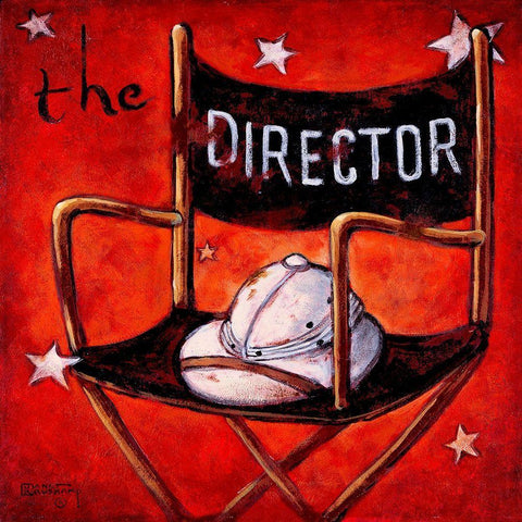 The Director Black Ornate Wood Framed Art Print with Double Matting by Kruskamp, Janet