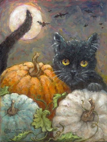 Halloween I Black Ornate Wood Framed Art Print with Double Matting by Kruskamp, Janet