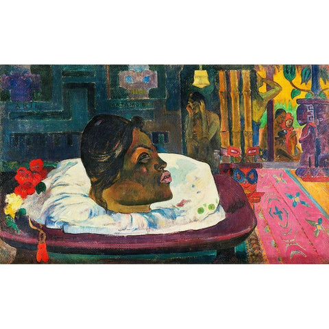 The Royal End Black Modern Wood Framed Art Print with Double Matting by Gauguin, Paul