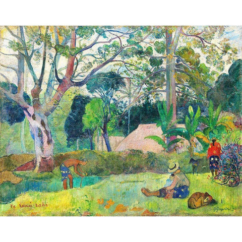 The Big Tree White Modern Wood Framed Art Print by Gauguin, Paul