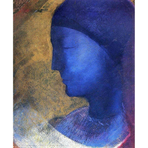 The Golden Cell Black Modern Wood Framed Art Print with Double Matting by Redon, Odilon