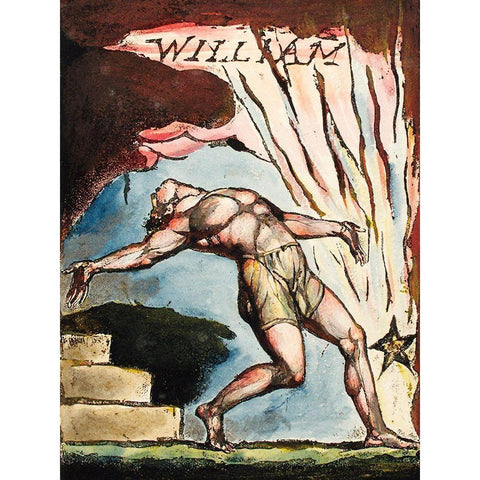 William illustration from Milton Gold Ornate Wood Framed Art Print with Double Matting by Blake, William